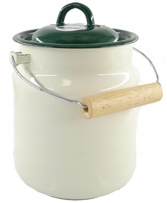 bańka na mleko 3L z zieloną pokrywką